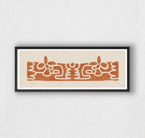 Terracotta Art Print: Large, long, 48x16, 36x12, 30x10 or custom, narrow wall art; Wide, mcm modern, long vertical wall art abstract by StillMovingArt on Etsy Bohemian Vertical Wall Art, Vertical Narrow Wall Art, Long Horizontal Narrow Wall Art, Boho Painting Horizontal, Horizontal And Vertical Lines Art Design, Long Vertical Wall Art, Narrow Wall Art, Terracotta Art, Moving Art