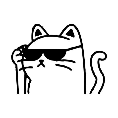 Check out this awesome 'SWAG+CAT' design on @TeePublic! Cat With Sunglasses Tattoo, Cat With Sunglasses Drawing, Silly Cat Tattoo, Glasses Sketch, Swag Cat, Cat Wearing Glasses, Cat Drawings, Cat Sunglasses, Swag Cartoon