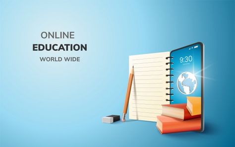 Online Learning Creative Ads, Books Education, Paper Phone, Education Application, Education Poster Design, Online Academy, Online Study, Study Photos, Education Center