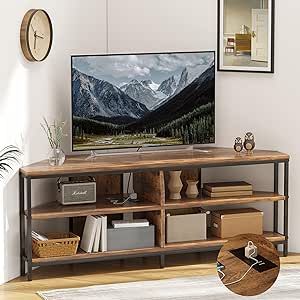 Tv Stand Decor Bedroom, Industrial Tv Console, Tv Legs, Corner Entertainment Center, 60 Inch Tv, Tv Corner, Style Tv Stand, Corner Tv Stands, Console Table Living Room