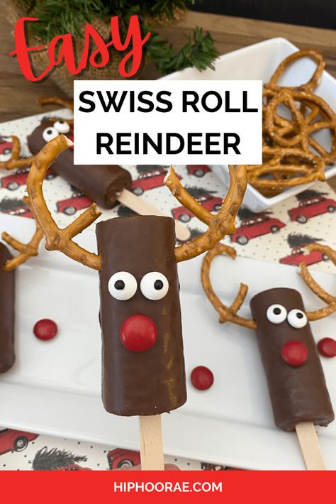 Creative Christmas Treats, Swiss Cake Roll, Swiss Roll Recipe, Swiss Cake, Christmas Classroom Treats, Christmas Party Treats, Cake Rolls, Xmas Treats, Chocolate Roll