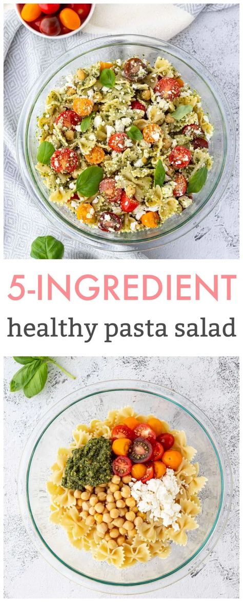 Chickpea Pesto, High Protein Salad, Vegetarian Side Dish, Vegetarian Pasta Salad, Healthy Pasta Salad Recipes, High Protein Pasta, Healthy Pesto, Veggie Pasta Salad, Cold Pasta Salad Recipes