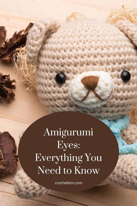 Embroidered Stuffed Animal Eyes, Beginner Amigurumi, Amigurumi Eyes, Crochet Eyes, Crochet Tools, Button Eyes, Crochet Animal Patterns, For Eyes, Safety Eyes