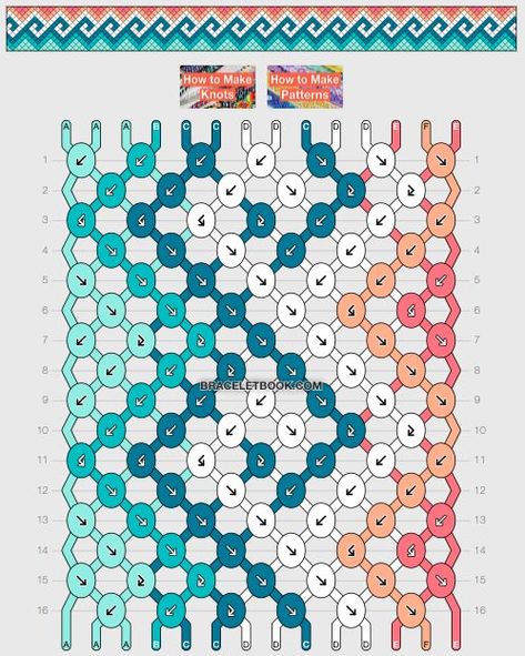 Bracelet Pattern Template, Hawaii Bracelet Pattern, Square Friendship Bracelet Pattern, Aesthetic Friendship Bracelets Patterns, Friendship Bracelet Flower Pattern, Beach Bracelet Patterns, Summer Bracelets Patterns, Fun Friendship Bracelet Patterns, Thick Bracelet Patterns