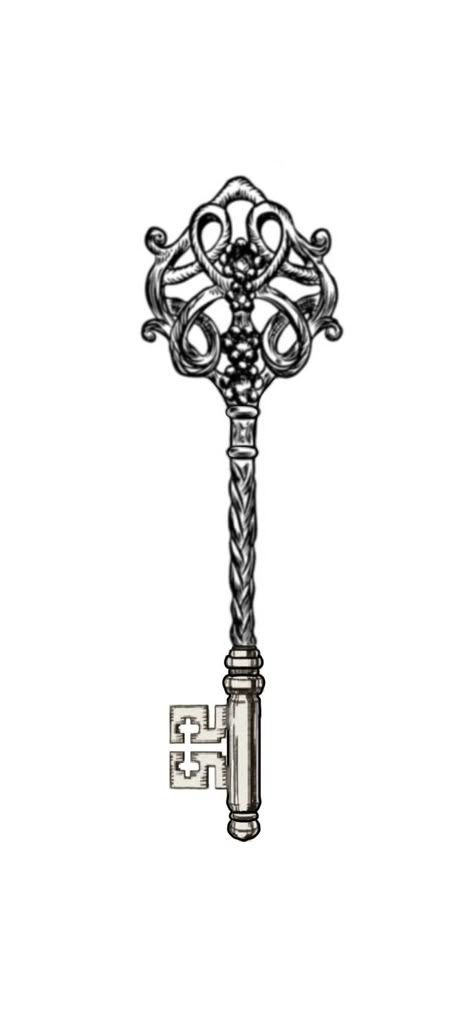 Ancient Key Tattoo, Door Lock Tattoo, Padlock Tattoo Simple, Old Fashion Key Tattoo, Old Key Drawing, Key Drawing Vintage, Old Key Tattoo, Vintage Key Tattoos, Antique Tattoo Ideas