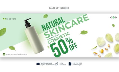 PSD natural skincare cosmetic discount b... | Premium Psd #Freepik #psd #cosmetic-product #cosmetic-template #cosmetic #beauty-product Cosmetics Banner Design, Skincare Banner, Cosmetic Banner, Logo Design Agency, Green Cosmetics, Cosmetics Banner, Advertising Ideas, Cosmetic Logo, Creative Advertising Design