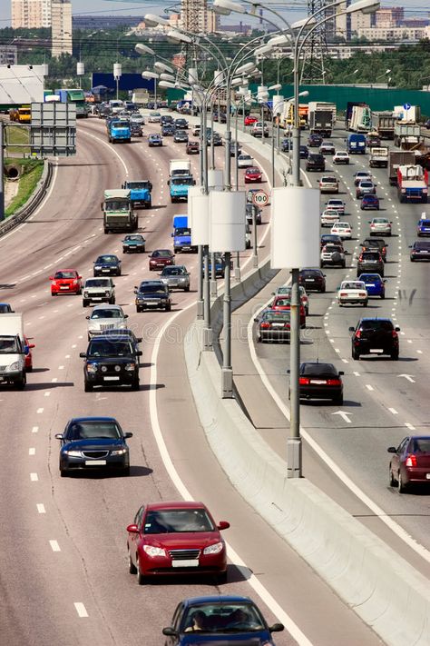 Traffic on the highway of big city. Traffic on the highway of city in a hot summ #Sponsored , #PAID, #ad, #highway, #summ, #hot, #Traffic Cars On Highway, Aesthetic Traffic, Car On Highway, Traffic Photography, Vehicle Drawing, Car Traffic, Busy Road, City Traffic, City Highway