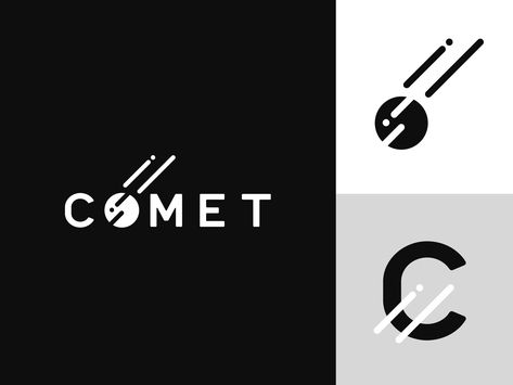 Space logo - Comet by Mike Andrew Astronomy Logo, Comet Logo, Cosmos Logo, Abstract Logo Design, Space Logo, Typo Logo, Flag Logo, In Logo, Abstract Logo