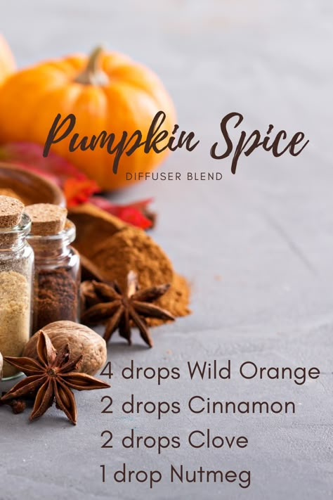 Nothing says FALL like this "Pumpkin Spice" diffuser blend. The combination of the spicey and fruty oils make for a great creation that will not only have your home smelling like Thanksgiving dinner but also purifying the air with these potent all natural essential oils. Essential Oil Potpourri, Essential Oils Scents, Fall Essential Oil Blends Young Living, Fall Blends Essential Oils, Fall Diffuser Blends Doterra, Air Purifying Diffuser Blend, Fall Essential Oil Diffuser Blends, Fall Oil Diffuser Blends, Doterra Fall Diffuser Blends