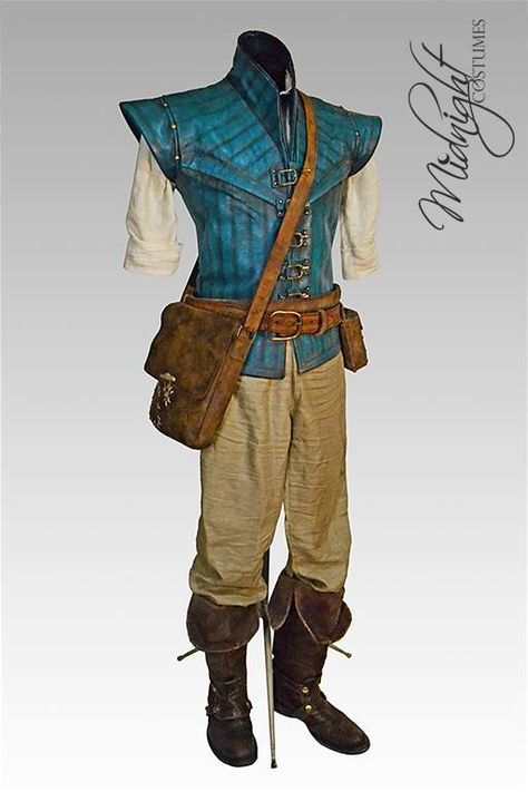 Flynn Rider Cosplay, Linen Shirt And Pants, Tangled Live Action, Flynn Rider Costume, Leather Bodice, Rapunzel Cosplay, Pirate Wedding, Coat And Pants, Ren Faire Costume