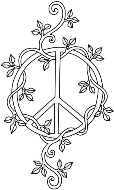 Peace Sign Coloring Pages, Trippy Tattoos Ideas Hippie, Peace Symbol Tattoo, Simbols Tattoo, Paz Hippie, Peace Sign Tattoos, Peace Tattoos, Hippie Tattoo, Peace Sign Art