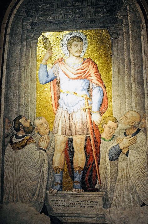 Saint of the Day – 21 July – St Victor (3rd century) Martyr and Confessor – also called St Victor of Marseilles – a Christian Roman army officer – Patronages – against lightning, cabinetmakers, millers, torture victims, Marseilles, France, Davoli, Italy. Marseilles France, Saint Victor, Roman Army, Mosaic Portrait, Army Officer, 21 July, Roman Soldiers, Marcus Aurelius, Faith Prayer