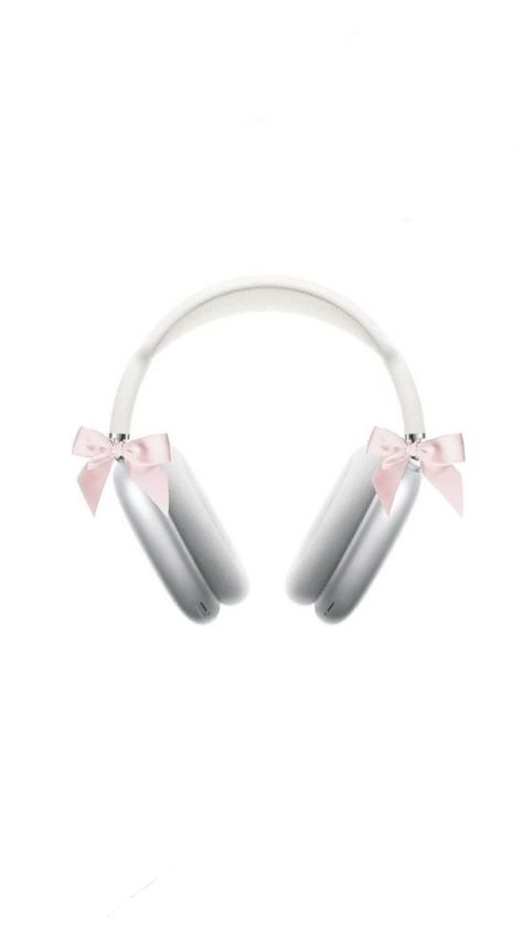 Coquette Headphones, Ribbon Aesthetic, Pink Headphones, Apple Picture, Pink Drawing, Dream Items, Cute Headphones, Dream Things, Apple Head