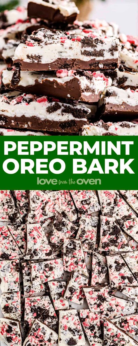 Oreo Peppermint Bark, Oreo Candy, Christmas Peppermint Bark, Oreo Bark, Christmas Bark, Peppermint Treats, Peppermint Bark Recipes, Candy Bark, Bark Recipe