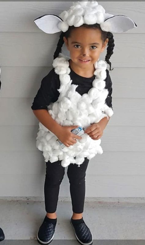 Diy Sheep Costume Kids, Diy Sheep Costume, Farm Costumes, Farm Animal Costumes, Sheep Costume, Animal Costumes For Kids, Lamb Costume, Sheep Costumes, Nativity Costumes