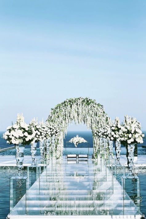 Romantic Outdoor Wedding, Beautiful Beach Wedding, Destination Wedding Locations, Beach Wedding Decorations, Bali Wedding, Wedding Location, Outside Wedding, Mod Wedding, Outdoor Wedding Ceremony