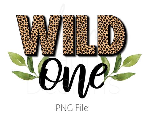 1st Birthday Safari, Child Png, Wild One 1st Birthday, Safari Invitations, Cake Topper Tutorial, 1 Birthday, Safari Jungle, Watercolor Leaves, Wild One