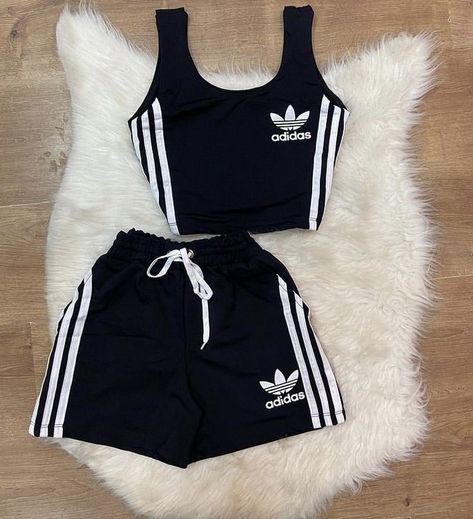 #adidas #sport Cute Nike Outfits, Cute Dress Outfits, Cute Lazy Outfits, Tomboy Style Outfits, Adidas Outfit, Easy Trendy Outfits, Adidas Sport, Baddie Outfits Casual, Sporty Outfits