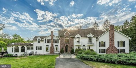 Wickstead Estate, 1930 Colonial house in Pottstown, Pennsylvania Colonial Floor Plan, Pottstown Pennsylvania, Dutch Colonial, Colonial House, Stone Fireplace, Car Garage, Old Houses, Estate Sale, Decks