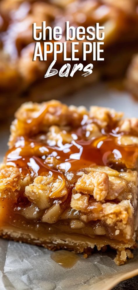 Caramel Apple Pie Bars [75 Minutes] – Chasety Cinnamon Apple Bars Recipe, Apple Bars Recipes Easy Pie Fillings, Apple Caramel Bars Recipes, Fall Desserts Caramel, Apple Caramel Bar, Caramel Apple Slice Bar, Apple Caramel Dessert Recipes, Apple Carmel Bar, Apple Pie Nachos