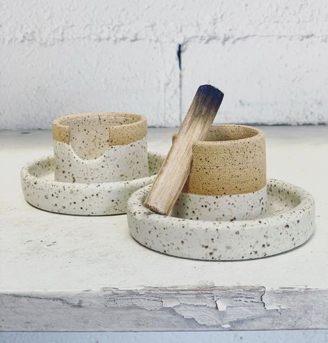 Air Dry Clay Palo Santo Holder, Pottery Palo Santo Holder, Ceramic Sage Holder, Palo Santo Holder Ceramic, Palo Santo Ceramic Holder, Ceramic Palo Santo Holder, Clay Candle, Beginner Pottery, Ceramic Incense Holder