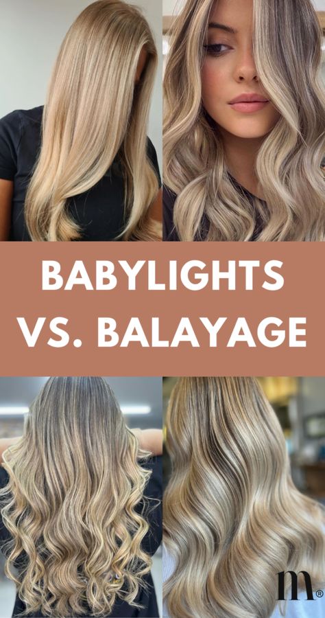 Full Head Baby Lights, Balayage Touch Up Before And After, Babylights Before And After, Baby Lights Vs Balayage, Baylage Vs Highlight, Baby Lights Vs Highlights, Babylights Vs Highlights, Balayage Vs Babylights, Partial Babylights