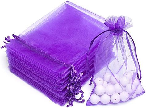 Amazon.com: Akstore 100PCS 4x6inch (10x15cm) Drawstring Organza Jewelry Favor Pouches Wedding Party Festival Gift Bags Candy Bags (Purple) : Health & Household Candy Party Favors, Candy Jewelry, Jewelry Pouches, Goody Bags, Fiesta Baby Shower, Wedding Favor Bags, Drawstring Bags, Bag Light, Wedding Party Favors