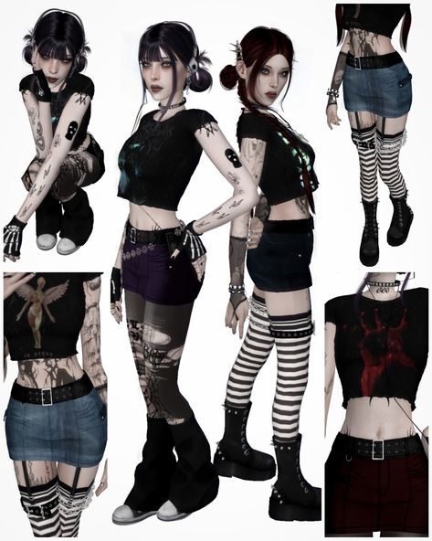 vera x mayhem Sims 4 Cc Goth, Art Costumes, Mods Sims 4, Alt Clothes, Free Sims 4, Tumblr Sims 4, Sims 4 Cc Folder, Scene Outfits, Sims 4 Characters