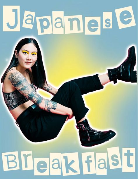 Japanese Breakfast Poster Band, Japanese Breakfast Michelle Zauner, Japanese Breakfast Poster, Japanese Breakfast Band, Crying In H Mart, Michelle Zauner, Breakfast Poster, Indie Singers, Japanese Breakfast