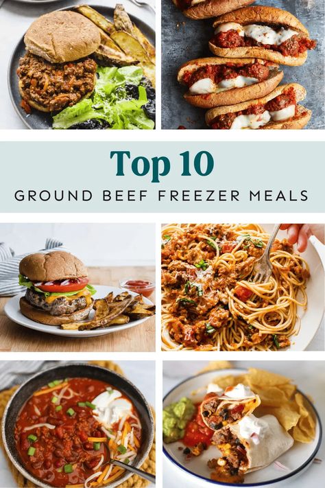 Pulling from 10 years of food blogging and two cookbooks worth of recipe development, we've rounded up what we think are the Top 10 Ground Beef Freezer Meal Recipes you should try. Let's do this! Meals For Meal Prep, Ground Beef Freezer Meals, Beef Freezer Meals, Best Freezer Meals, Freezer Dinners, Slow Cooker Freezer Meals, Healthy Freezer Meals, Easy Grilling, Food Blogging