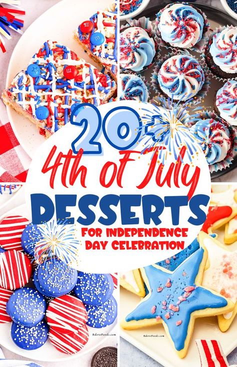 Red White And Blue Desserts, 4th July Food, Memorial Day Foods, Patriotic Treats, July Desserts, Patriotic Food, Patriotic Desserts, 4th Of July Cake, Blue Cupcakes