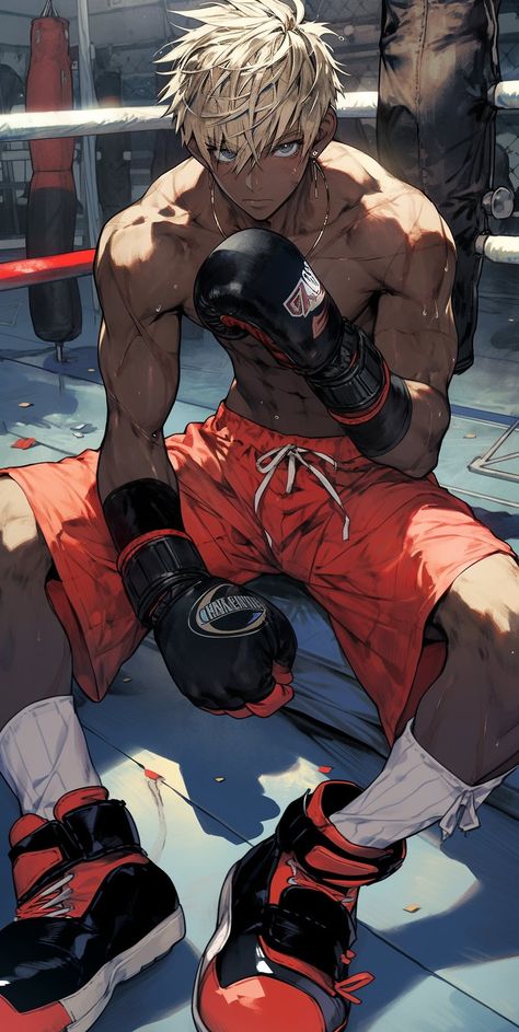 Boxing Anime Art, Boxer Pose Reference, Luffy Stretching, Boxing Manga, Anime Boxing, Boxing, Anime, Beauty, Quick Saves