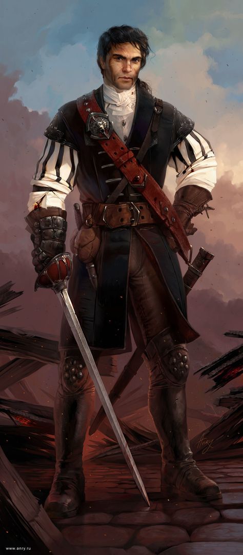 Fantasy Character Art for your DND Campaigns - Album on Imgur Irish Pirate, Male Character, Pirate Life, Fantasy Male, Fantasy Warrior, Fantasy Rpg, Character Ideas, Fantasy Inspiration, Medieval Fantasy