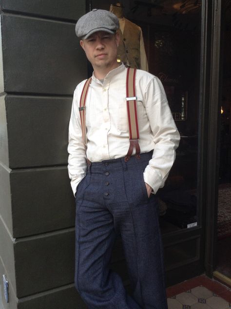 Mens Fashion 1920s, Vintage Outfits Men, 1920s Mens Fashion, 1920s Men, Mens Work Outfits, 1920s Outfits, Fall Fashion Skirts, 30s Fashion, Suspender Pants