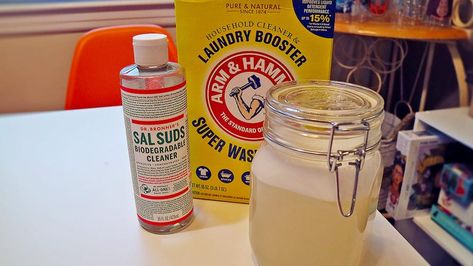 How to make your own laundry detergent at home for cheap - CNET Sal Suds, Make Your Own Laundry Detergent, Diy Detergent, Laundry Detergent Recipe, Detergent Recipe, Diy Laundry Detergent, Detergent Laundry, Natural Laundry Detergent, Stainless Steel Containers