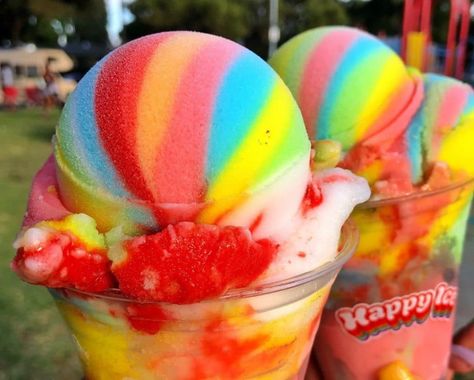 Ice Dessert, Ice Truck, Happy Ice, Rainbow Treats, Melrose Avenue, Water Ice, Italian Ice, Rainbow Food, Seasonal Treats