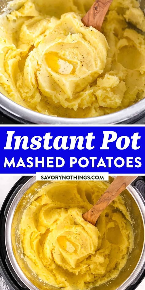 These creamy Instant Pot Mashed Potatoes turn out absolutely perfect in the pressure cooker. This recipe is way quicker and easier than making them the classic way! | #instantpot #sidedish #potatoes #easyrecipes #dinner Pressure Cooker Mashed Potatoes, Tasty Potato Recipes, Chive Butter, Instant Pot Mashed Potatoes, Mashed Potato Recipes, Holiday Meal, Easy Instant Pot Recipes, Instant Pot Dinner Recipes, Food Favorites