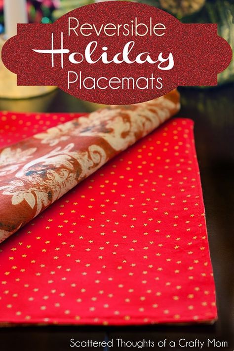 Homemade Thanksgiving Decorations, Holiday Placemats, Placemat Patterns, Quilted Placemat, Diy Placemats, Christmas Sewing Projects, Holiday Sewing, Placemats Patterns, Xmas Deco