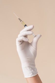 Botox Syringe, Hand Holding Syringe, Latex Glove, Cosmetic Injectables, Skin Aesthetics, Latex Gloves, Beauty Products Photography, Medical Aesthetic, Acne Remedies