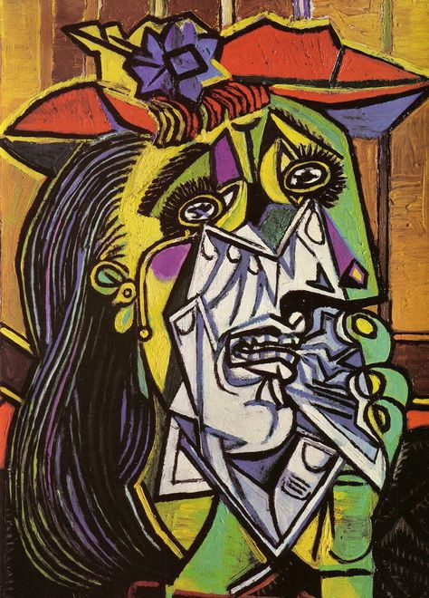 The Weeping Woman, Weeping Woman, Picasso Portraits, Art Picasso, Pablo Picasso Paintings, Picasso Paintings, Picasso Art, Georges Braque, Cubism