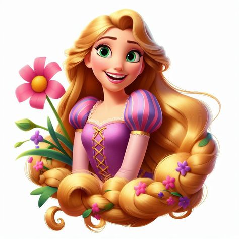 Barbie Rapunzel Fanart, Rapunzel Printable, Rapunzel Clipart, Rapunzel Cake Topper, Rapunzel Characters, Rapunzel Cake, Tangled Princess, Belle Cake, Rapunzel Birthday Party