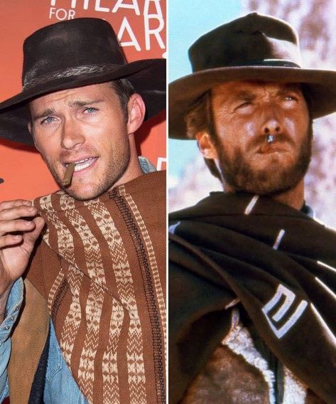 Scott Eastwood & Clint Eastwood Clint Eastwoods Son, Clint And Scott Eastwood, Francesca Eastwood, Movie Nostalgia, Western Costume, Taylor Swift Music Videos, Western Hero, Bollywood Images, Men Actors