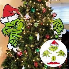 Amazon.com: Christmas Decorations,Grinch Christmas Tree,Christmas Tree Topper ,Christmas Decorations Grinch Themed Party Supplies : Home & Kitchen Grinch Christmas Tree Topper, Elf Christmas Decorations, Grinch Trees, Grinch Decorations, Whoville Christmas, Hat Ornament, Tray Decor Christmas, Grinch Christmas Tree, Elf Christmas Tree