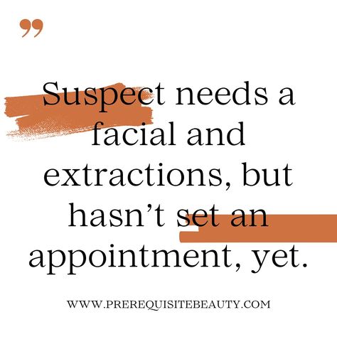 It’s the beginning of the week, and your skin is screaming for a facial and extractions. 😫 Don’t let those pesky breakouts and dullness drag you down! Book your appointment now and let us work our magic. ✨ 🏣Prerequisite Beauty 👩‍⚕️Apryle Denise, MBA LE 📍Livonia, MI 🌐PrerequisiteBeauty.com 📲(313)912-8702 #SkincareMonday #SelfCare #Facial #Extractions #SkinGoals #PrerequisiteBeauty Facial Extractions, Skincare Questions, Body Snatcher, Reminder Post, Esthetician Inspiration, Esthetician Quotes, Social Media Photography, Book Your Appointment, Esthetician