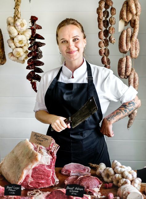 Butcher selling meat in a butcher shop food photography recipe idea | premium image by rawpixel.com / Rob Steak Food Photography, Butcher Meat, Meat Butcher, Meat Shop, Breakfast Quiche, Butcher Shop, Ribeye Steak, Beef Casserole, Quick And Easy Breakfast