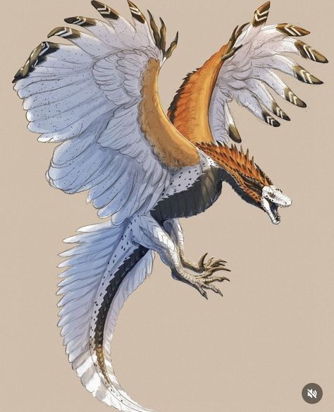 Dragons With Feathered Wings, Four Headed Dragon, Creature Design Tips, Fantasy Birds Mythical Creatures, Winged Creature Art, Beautiful Dragon Art Mythical Creatures, Winter Dragon Art, Winged Serpent Art, Types Of Dragons Chart