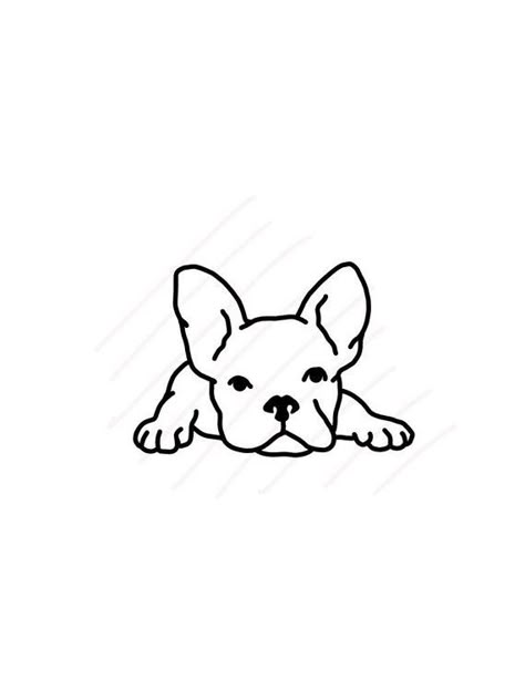 Dog Outline Tattoo, Tattoo French, French Bulldog Drawing, Bulldog Drawing, French Bulldog Tattoo, Bulldog Tattoo, Dog Outline, Drawing Vector, Cute French Bulldog