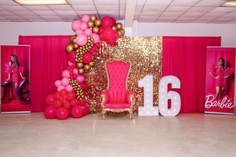 The party is over but the memories are forever. 📸. Let’s get into these horizontals tho 🙂 Balloons: @balloondreams757 Throne Chair: @dreamseatz Cake: @lovemariecakes Candy apples: @ladydee0214 Videography: @sdotnrmc_a_va_photographer photography: @kiracutzphotography 🖤 🖤 #757photographer#blackwomenphotographers #birthdayphotoshoot #sweet16 Sweet 16 Chair, Twins Sweet 16 Ideas, Sweet 16 Throne, Sweet 16 Throne Chair Ideas, Ballroom Decorations, Sweet 16 Backdrop Ideas, Sweet 16 Backdrop Ideas Pink And Gold, Sweet 16 Party Ideas Pink, Pink Sweet 16 Photo Wall