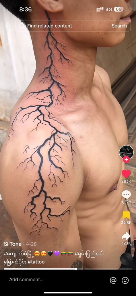 Vein Tattoos Neck, Veins Tattoo, Thigh Tattoo Men, Rib Tattoos For Guys, Neck Tattoo For Guys, Rib Tattoo, Arm Tattoos For Guys, Neck Tattoo, Thigh Tattoo