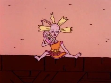 When she spent hours posted up on her phone finding out all the hot gossip. 14 Times Cynthia From "Rugrats" Made You Say "Me As A Doll" Rugrats Cynthia, Cynthia Rugrats, Micro Tattoo, Pink 90s, 90s Cartoons, 90s Baby, 80s Cartoons, Cartoon Memes, Cosplay Characters